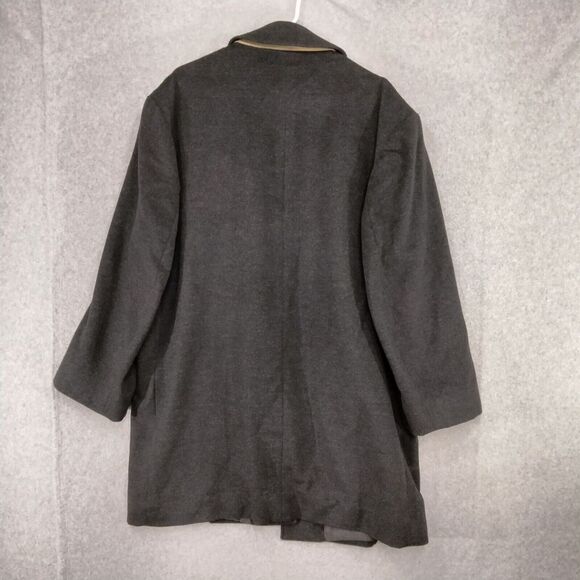 Pronto Uomo Pea Coat Mens Size 44R 100% Wool Black Lined Button Down Pro Work - Picture 8 of 11